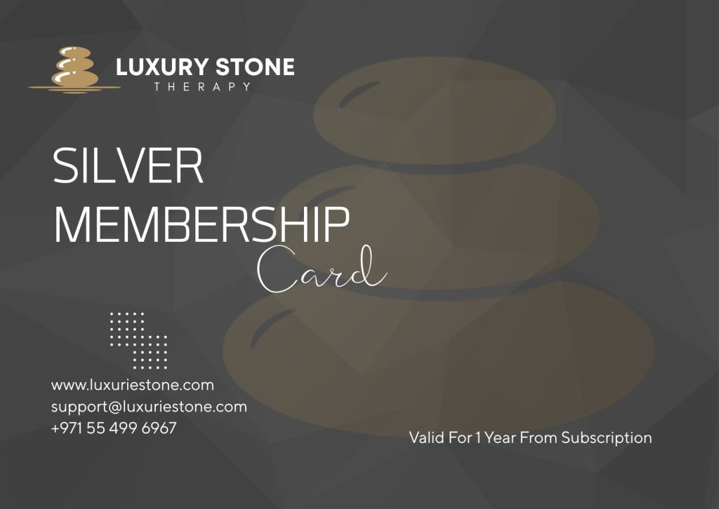 Luxury Stone Therapy Silver Membership Card with exclusive beauty and wellness benefits